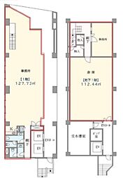 クロスサイド田町 1階/地下1階-1階