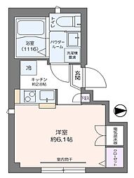 S・K双葉 1Kの間取図画像