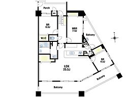 ランフォルセ高槻パークガーデン 3LDKの間取図画像