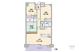 セレッソコート宝塚グランシア 3LDKの間取図画像