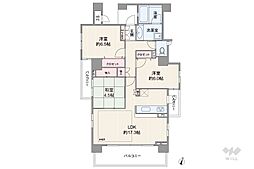 エヌヴィ逆瀬川 3LDKの間取図画像