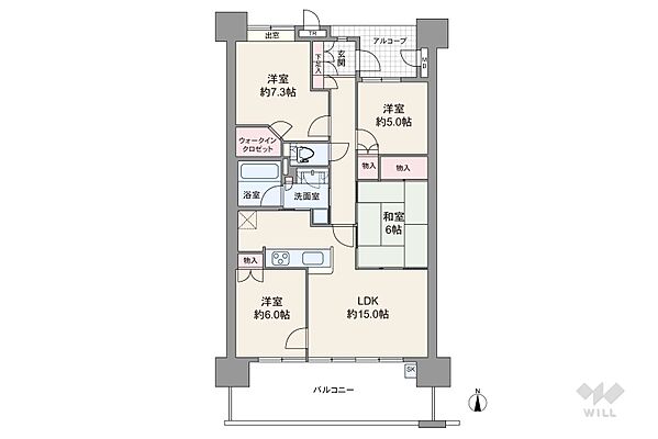 間取り ラ・ビスタ宝塚レフィナス2番館 6階/-