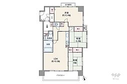 オーガスタコート宝塚 3LDKの間取図画像