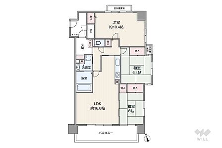 3LDK 間取り