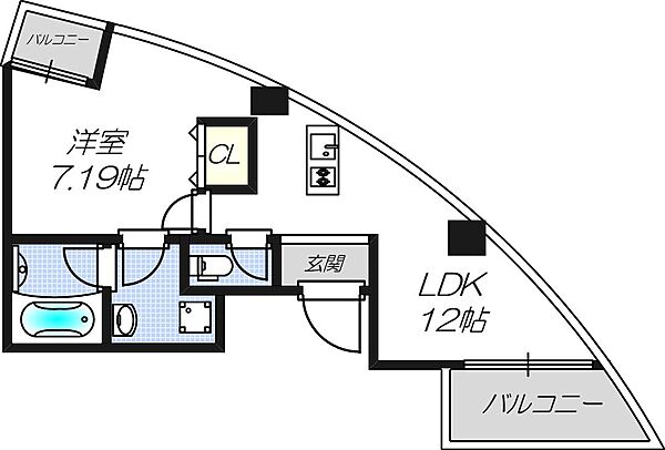 パークフロント北梅田 ｜大阪府大阪市北区大淀南2丁目(賃貸マンション1LDK・11階・40.00㎡)の写真 その2