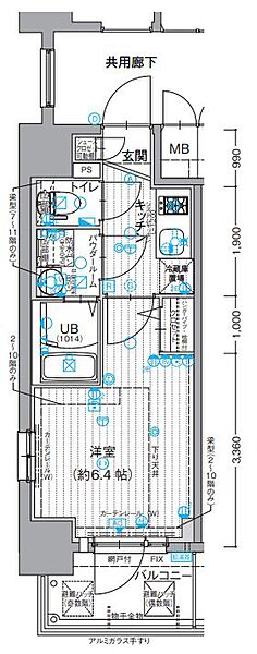 エスリード南森町ラグシス ｜大阪府大阪市北区南森町1丁目(賃貸マンション1K・9階・21.75㎡)の写真 その2