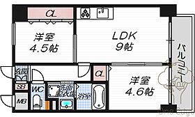 FORTUNA北梅田  ｜ 大阪府大阪市北区中津7丁目（賃貸マンション2LDK・2階・44.80㎡） その2