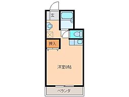 メゾンベル 1Kの間取図画像