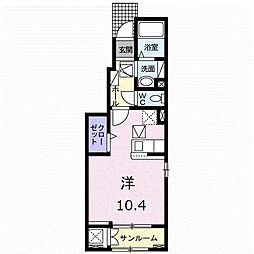 フェア・ストリート 1Kの間取図画像