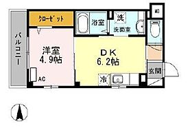 神奈川県川崎市中原区下小田中2丁目（賃貸マンション1DK・4階・30.29㎡） その2