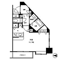 神奈川県川崎市中原区木月2丁目（賃貸マンション1R・6階・28.09㎡） その2