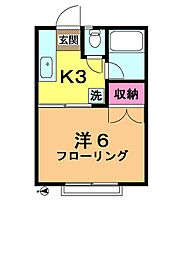 りとるすはうす 1Kの間取図画像