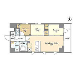 間取図画像 2SLDK