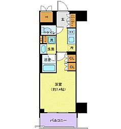 東京メトロ銀座線 浅草駅 徒歩4分の賃貸マンション 5階1Kの間取り