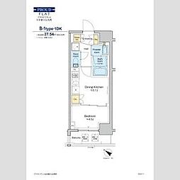 東京メトロ日比谷線 小伝馬町駅 徒歩3分の賃貸マンション 9階1DKの間取り