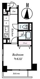 両国アムフラットII 3階1Kの間取り