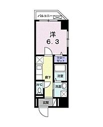 東京メトロ半蔵門線 押上駅 徒歩10分の賃貸マンション 3階1Kの間取り