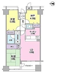 東武伊勢崎線 東向島駅 徒歩4分の賃貸マンション 8階2SLDKの間取り