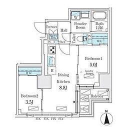 ジオエント秋葉原 2DKの間取図画像
