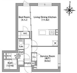 墨田区亀沢2丁目マンション 1SLDKの間取図画像