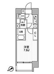 シーズンフラッツ浅草橋 1Kの間取図画像