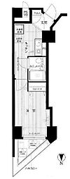 メインステージ東神田 1Kの間取図画像