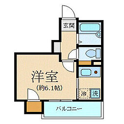 シンシア日本橋 1Kの間取図画像