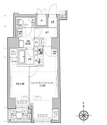 アイル秋葉原NORTH弐番館 1LDKの間取図画像