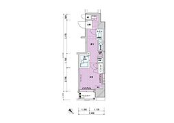 メインステージ神田岩本町2 1Kの間取図画像