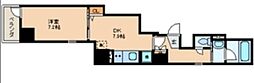 フォレシティ蔵前 1DKの間取図画像
