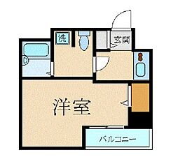 スカイコート日本橋人形町5 ワンルームの間取図画像