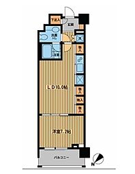 プライムアーバン日本橋横山町 1LDKの間取図画像