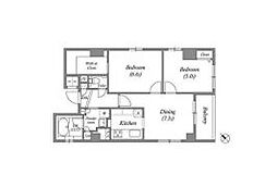 フォレシティ蔵前 2LDKの間取図画像