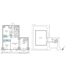 プレディアコート森下テラス 2LDKの間取図画像