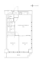 SOCIETYMORISHITA 2LDKの間取図画像