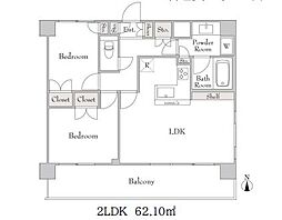 フォレシティ秋葉原 2LDKの間取図画像