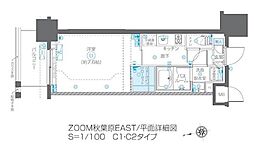 ズーム秋葉原イースト 1Kの間取図画像