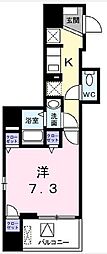 ベスティエ秋葉原 1Kの間取図画像