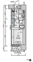 MAINステージ森下2 1Kの間取図画像