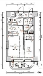 ARTESSIMOLINO 1LDKの間取図画像