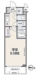 アールズプレイス両国 1Kの間取図画像