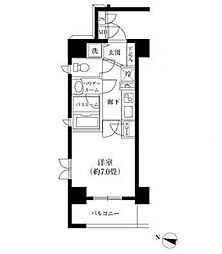 レジディア神田東 1Kの間取図画像