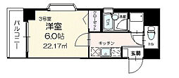 ヴェルデムーロ 1Kの間取図画像