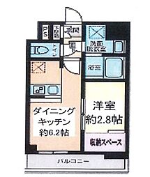 ドゥーエ浅草橋2 1DKの間取図画像
