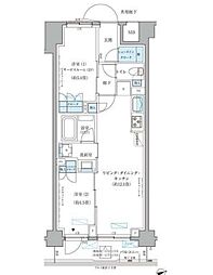 パークアクシス文京本郷 2LDKの間取図画像