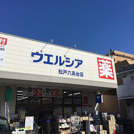 ウエルシア松戸六高台店 徒歩4分。 300m