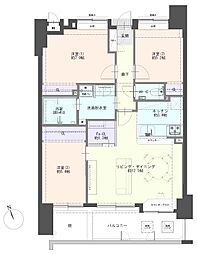 JGMヴェルデ和知川原 3LDKの間取図画像