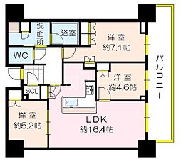 グランドメゾン新梅田タワーザクラブレジデンス 3LDKの間取図画像