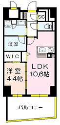 アトラクシア江戸堀 1LDKの間取図画像