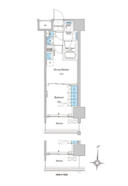 ルフォンプログレ清澄白河プレミア 706｜東京都江東区白河２丁目(賃貸マンション1DK・7階・26.84㎡)の写真 その2